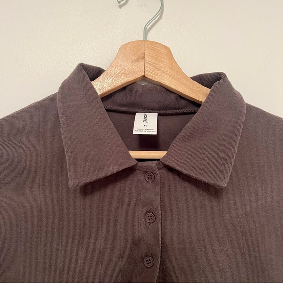 ABOUND Long Sleeve Button up Front Cropped Top Size M - Picture 8 of 14